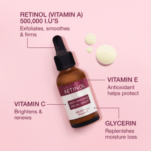 Firming and toning facial serum with vitamins a + c + e